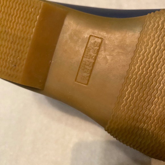 Sperry Saltwater 2-Eye Leather Brown/Navy 8.5 M (B) - Picture 9 of 12